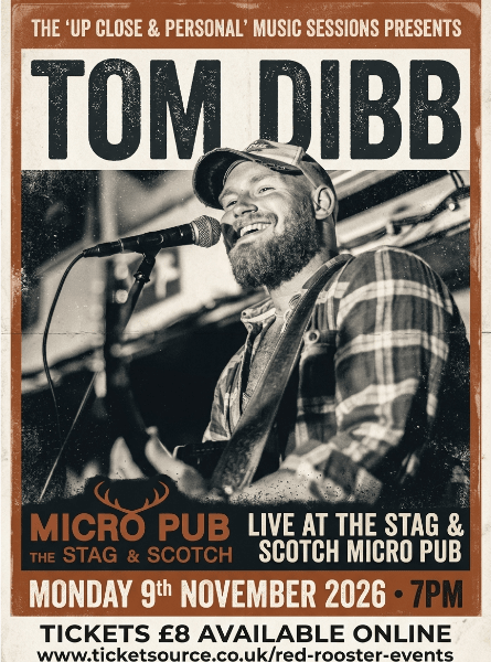 Up Close &amp; Personal Sessions with Tom Dibb banner image