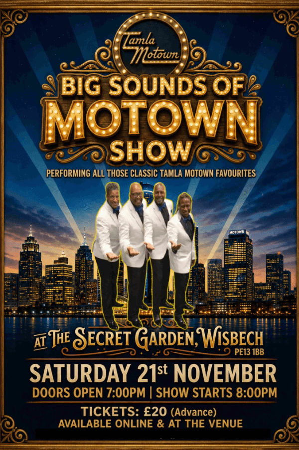 The Big Sounds Of Motown Show at The Secret Garden event tickets