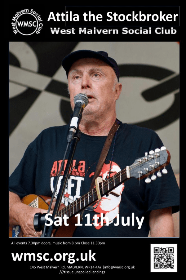 英LP Attila The Stockbroker UKオリジナル盤 ステレオ Attila the Stockbroker at West Malvern Social Club event tickets