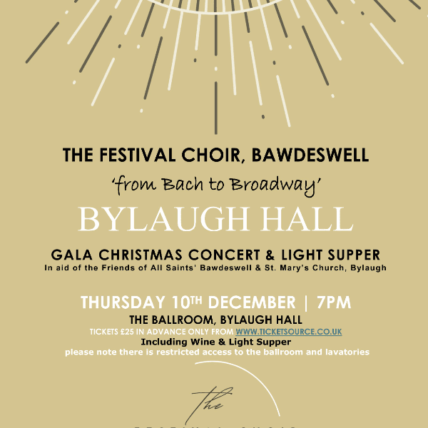 Gala Christmas Concert &amp; light supper with wine - Festival Choir Bawdeswell banner image