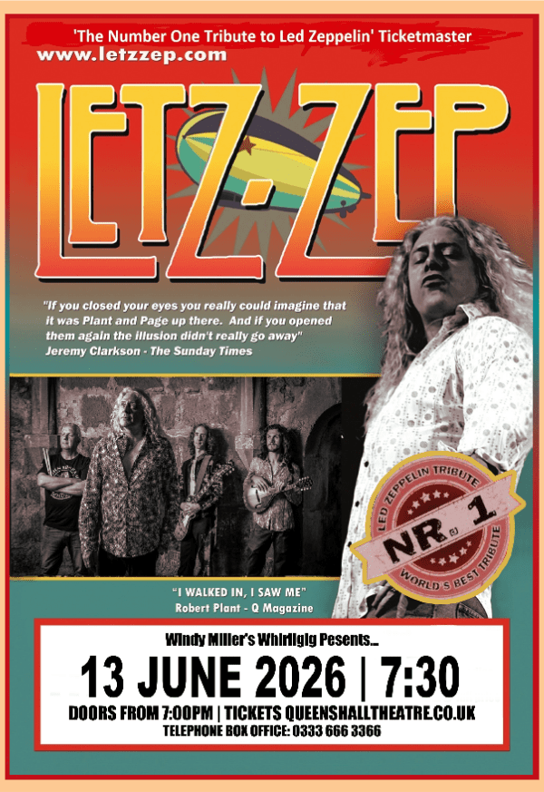 LETZ-ZEP at QUEEN'S HALL THEATRE event tickets from TicketSource
