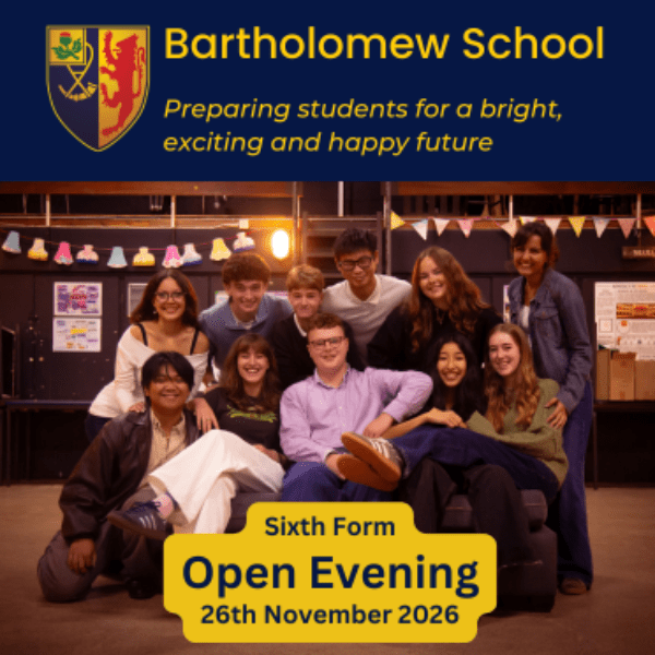 Sixth Form Open Evening 2026 banner image