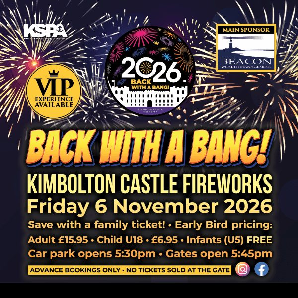 Kimbolton Castle Fireworks 2026 banner image