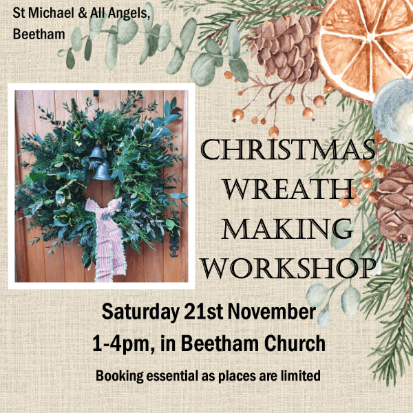 Beetham Church Christmas Wreath Making Workshop banner image