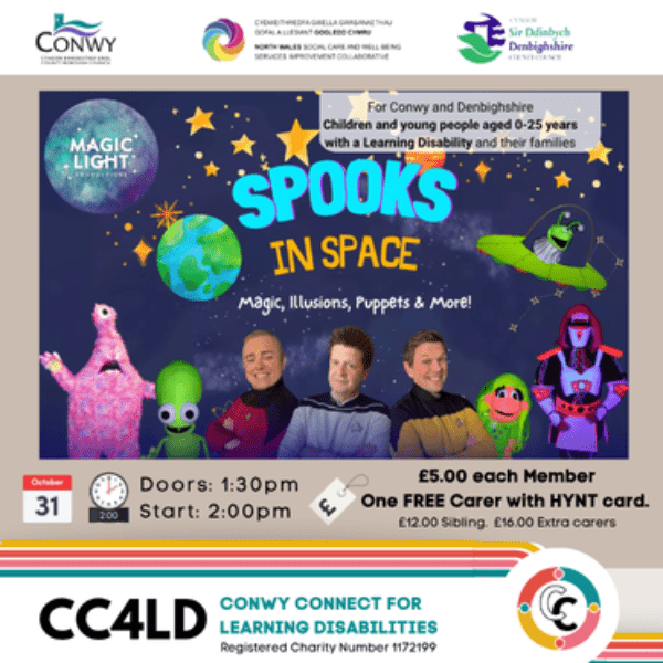 Spooks in Space by Magic Light Productions at Theatr Colwyn banner image