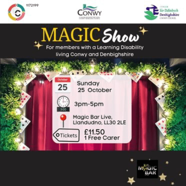 Magic Show - For members age 18+ from Conwy banner image
