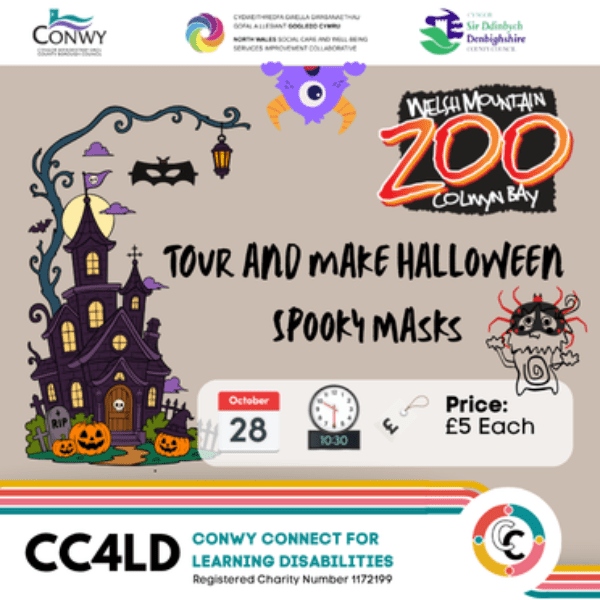 Welsh Mountain Zoo - Tour and make Halloween spooky masks banner image