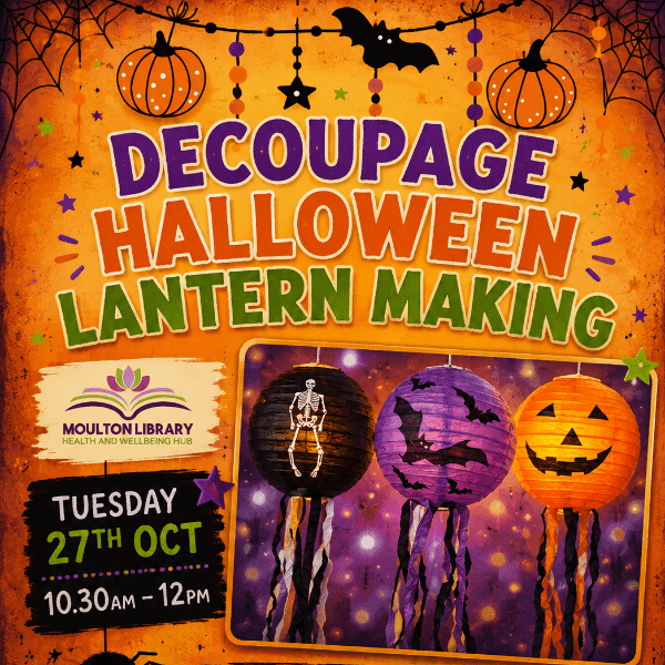 Halloween Decoupage lantern workshop 4yrs+ banner image
