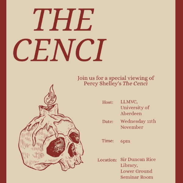 Screening: Percy Bysshe Shelley's 'The Cenci' banner image