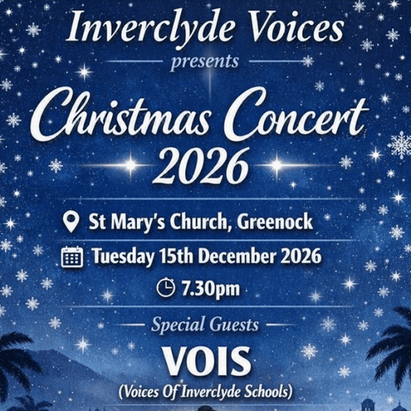 Inverclyde Voices Christmas Concert 2026 banner image