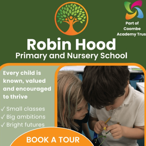 Robin Hood Primary and Nursery School - open event for prospective families banner image