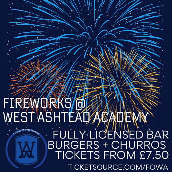 Friends of West Ashtead School Fireworks Night banner image