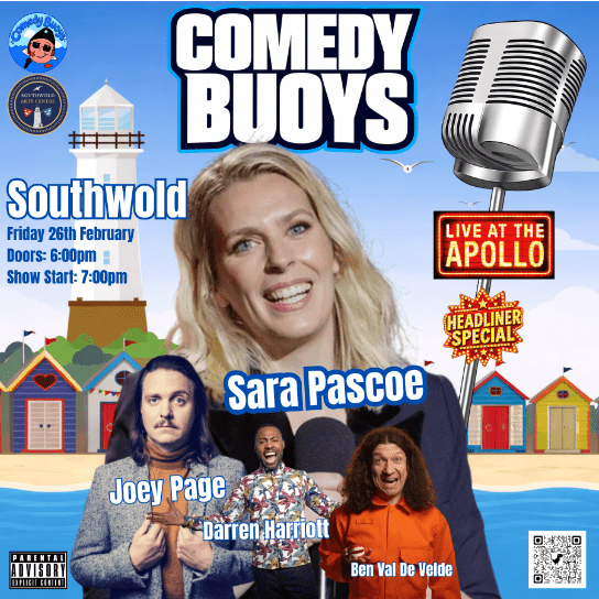Comedy Buoys Southwold with Headliner Sara Pascoe banner image