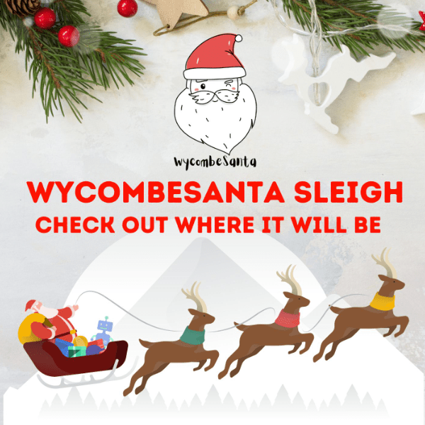 Santa Sleigh at Littleworth Road Market Downley banner image