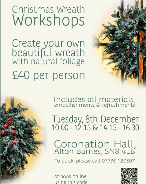 Christmas Wreath making Workshop  &pound;40.00  (Afternoon Session) banner image