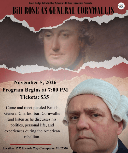 Bill Rose As General Cornwallis banner image