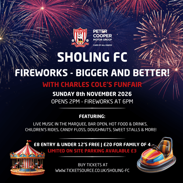 Sholing FC Funfair and Fireworks banner image