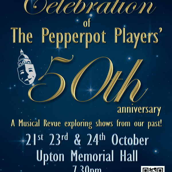 The Pepperpot Players proudly present their 50th anniversary production. banner image