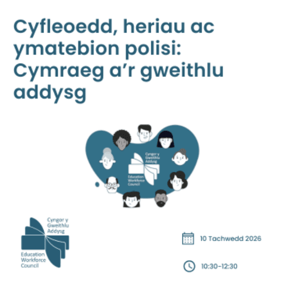 Cyfleoedd, heriau ac ymatebion polisi: Cymraeg a&rsquo;r gweithlu addysg banner image