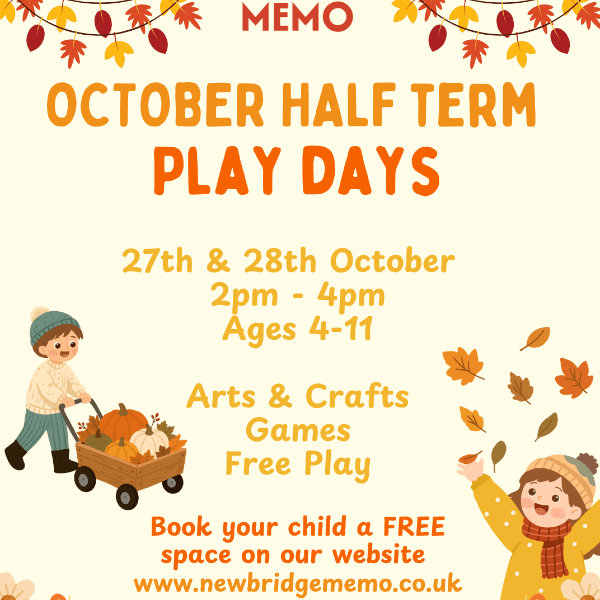 October Half Term Play Days banner image
