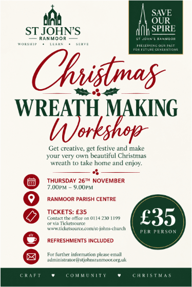 Wreath Making at St John's Ranmoor banner image