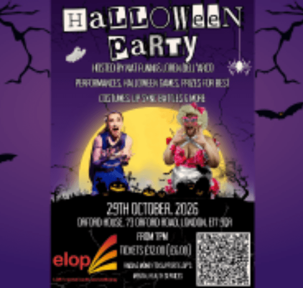 LGBTQ+ Halloween Party fundraiser for elop banner image