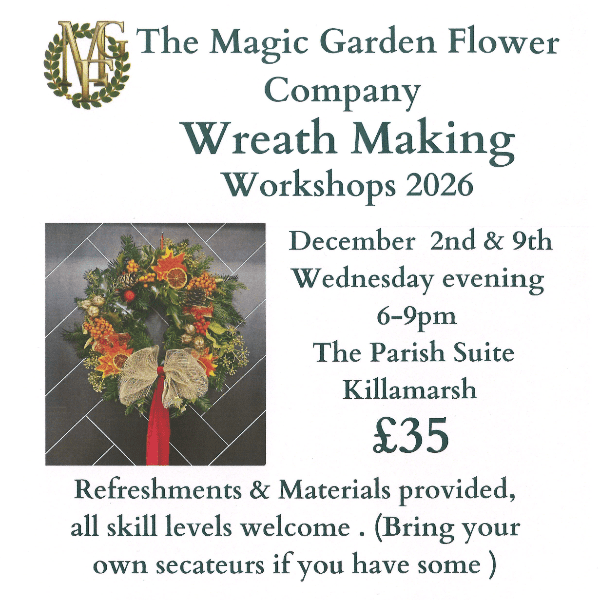 Wreath Making Workshop - The Magical Garden Flower Company banner image