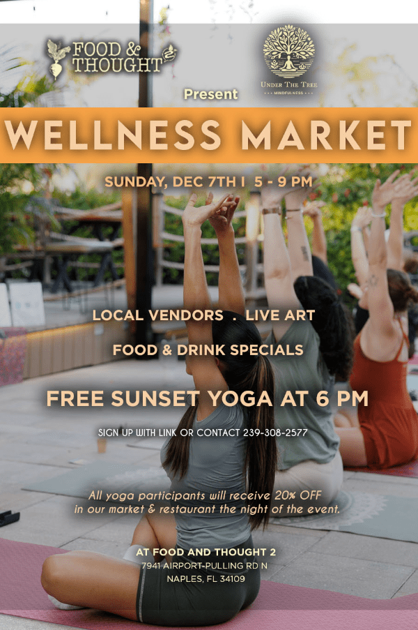 Sunset yoga at Wellness Market at Food and thought 2 event tickets from ...